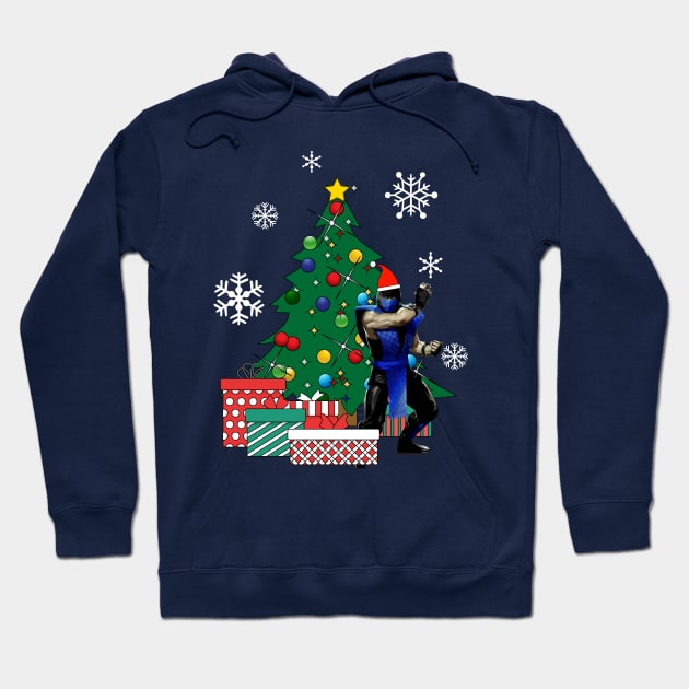 Sub Zero Around The Christmas Tree Mortal Kombat Hoodie by Nova5